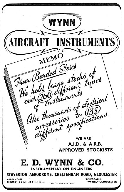 Wynn & Co Aircraft Instrumentation Engineers. Staverton Aerodrome
