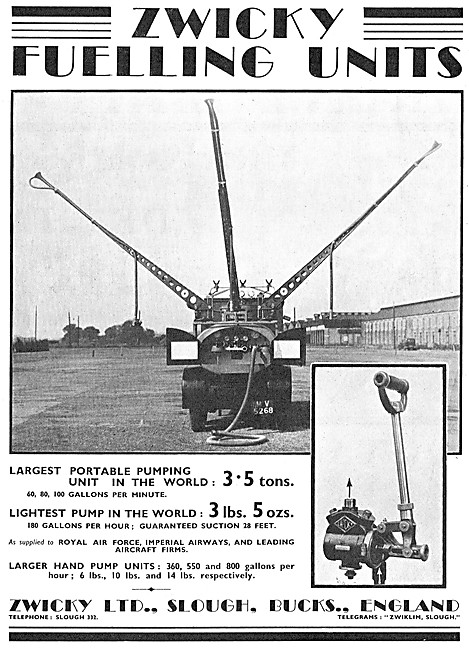 Zwicky Portable Pumping Unit For Aircraft Refuelling             